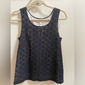 J. Crew lace overlay top